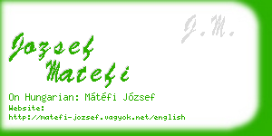 jozsef matefi business card