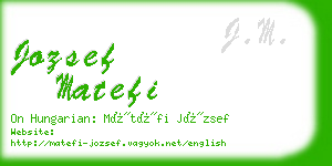 jozsef matefi business card